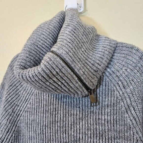 Contemporaine Sweater Women S Gray Exclusive Simons Chunky Ribbed Knit Oversized - Picture 14 of 16